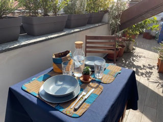 2 Placemats + 1 Double-sided African Wax Bread Holder